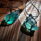 Fairy's Kiss | Green Fluorite Healing Crystal Pendant Necklace - Cerapoet